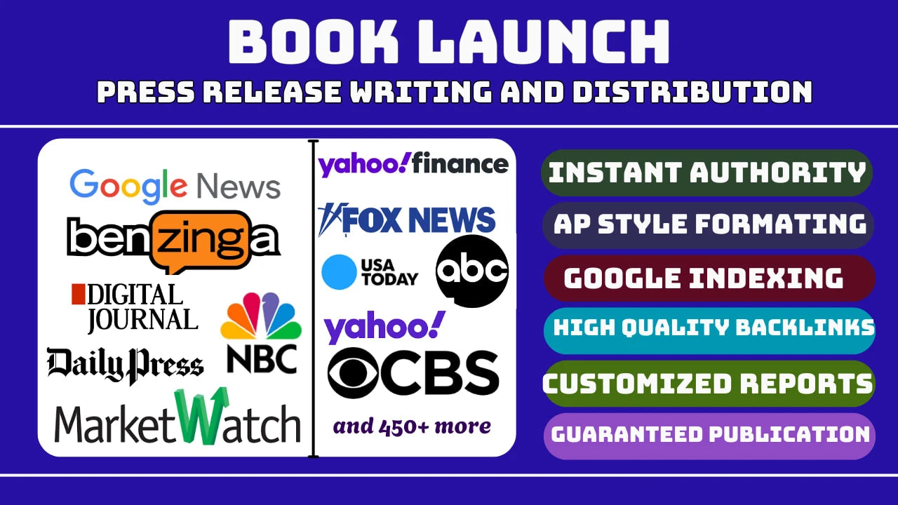 Book Press Release Writing & Distribution Service